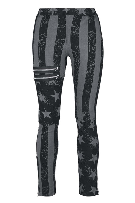 Killstar Two Faced Witch Two Toned Baphomet Leviathan Gothic Leggings  KSRA002488