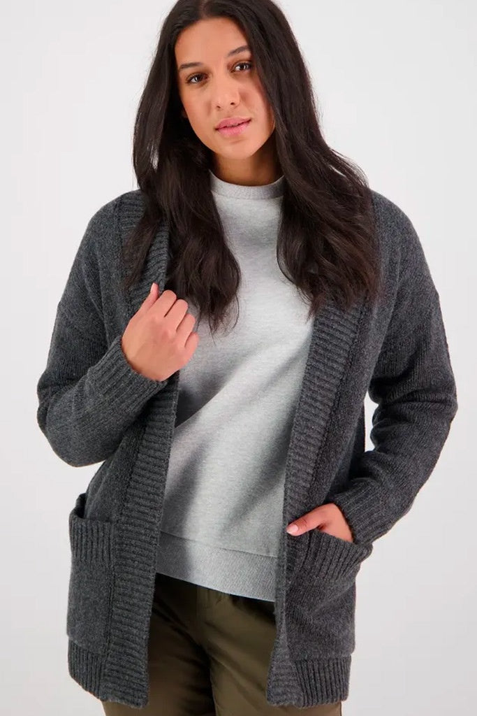 chunky knit grey cardigan