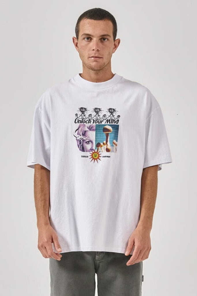 Thrills Enigma Box Fit Oversize Tee Icy Morn - Harry and Her