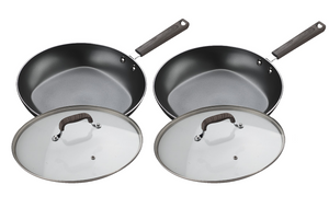 Not a Square Pan Nonstick Cookware Set, Pans W/Lids, Black (8 Piece) -  Esbenshades