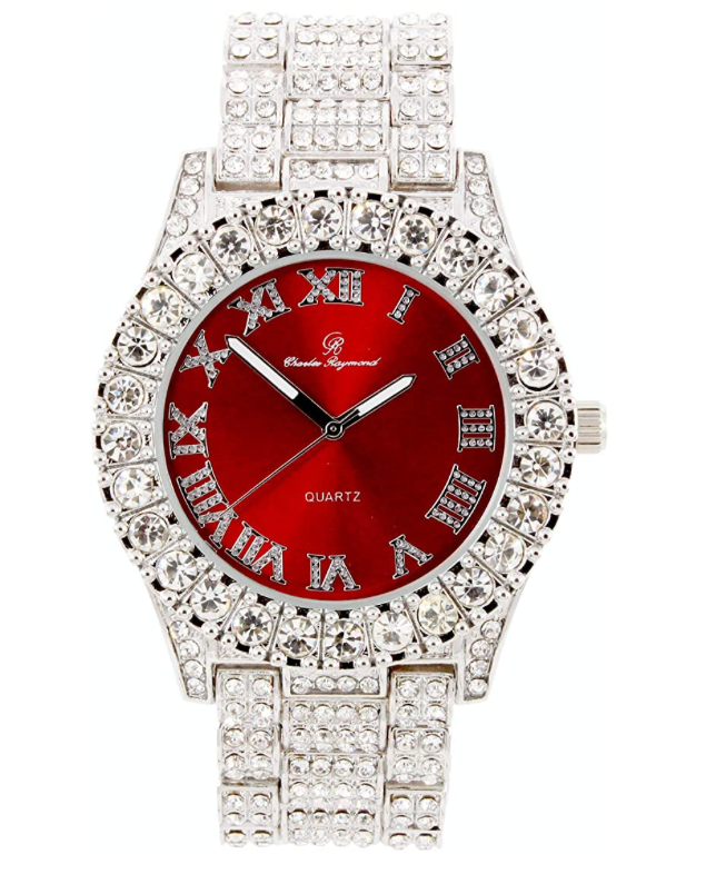 Amazon.com: VAVC Men's Iced Out Watch.Men's Fashion Luxury Full Bling  Iced-Out Diamond Crystal Quartz Wrist Watch : Clothing, Shoes & Jewelry