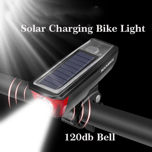 usb solar charging bicycle light