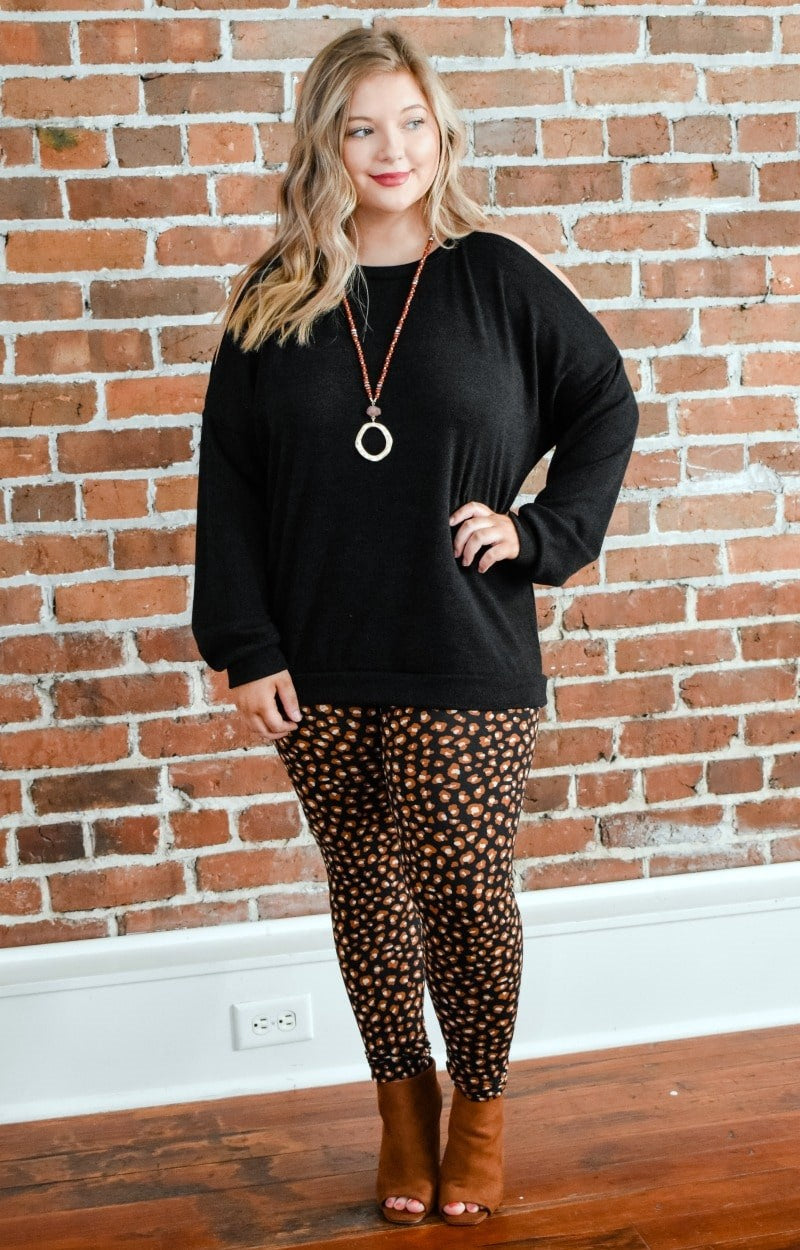 Just Roll With It Leopard Print Leggings - Shipping Orders Over $75