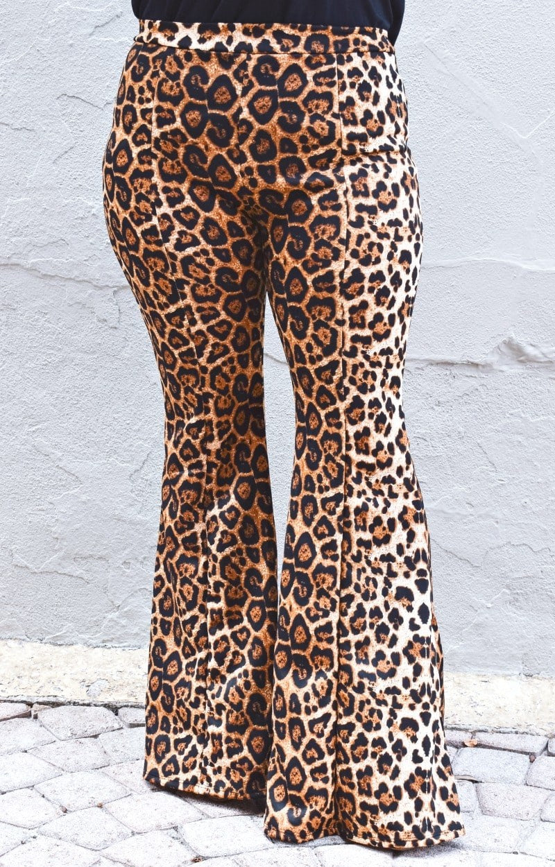 leopard print flare pants