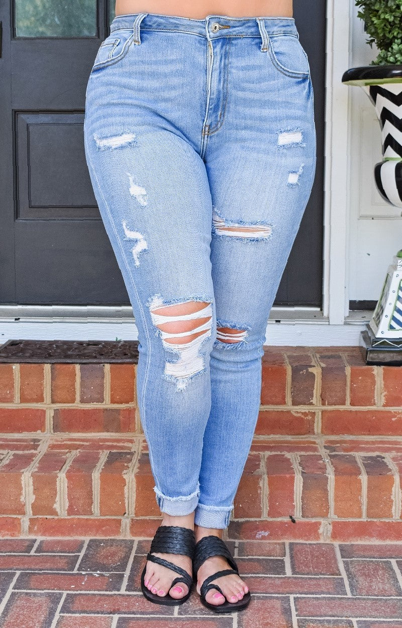 Grundig dateret helt seriøst Just A Little Sassy Distressed Jeans - Free Shipping On Orders Over $75