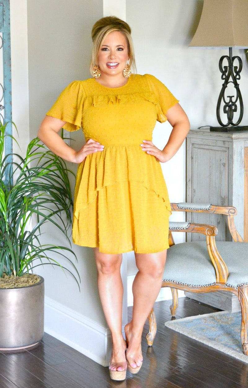 marigold cocktail dress