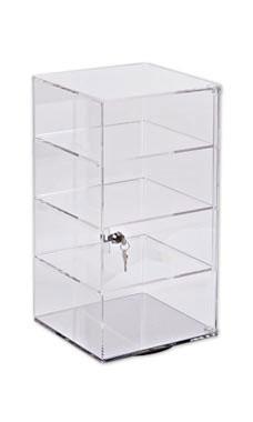 Frameless Glass Tower Display Case 48 Wide