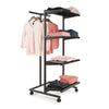 Frame w/ 4-24" Shelves and 1 T-Stand; 1" Square Tubing