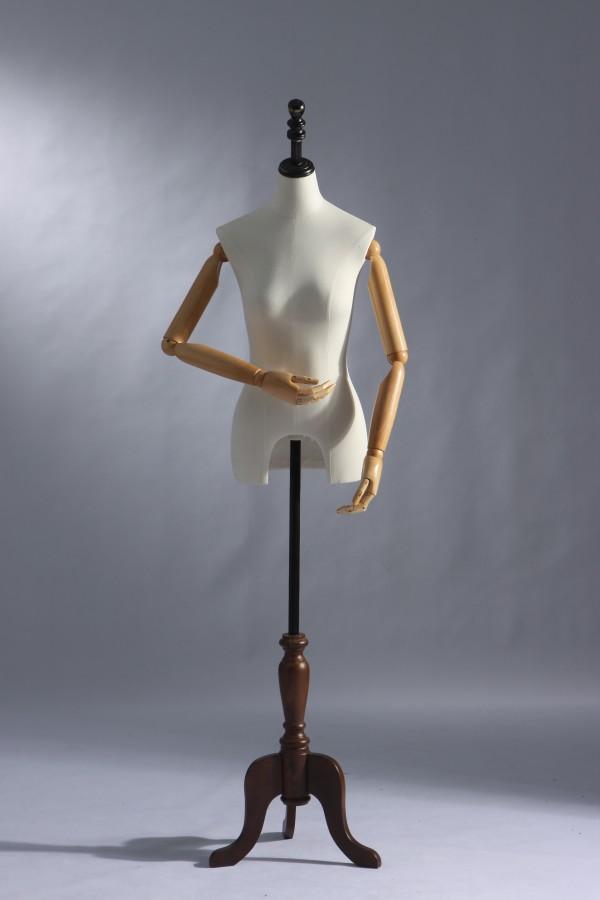 FEMALE TORSO MANNEQUIN + STAND + HANGER - FLESH WOMEN CHEST DRESS FORM