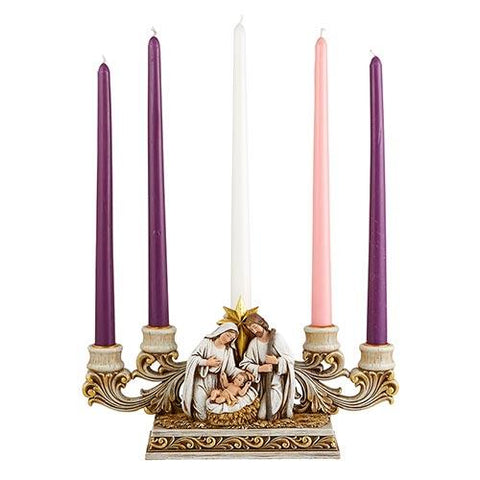 6.5"H Nativity Advent Candleholder