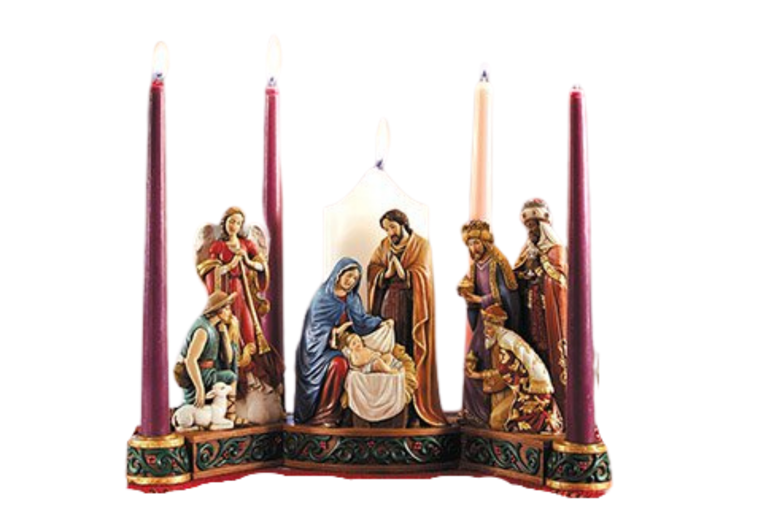 7.5" Nativity Advent Candle holder