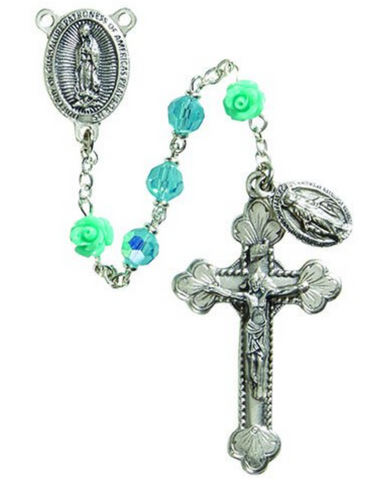 Our Lady of Guadalupe Aqua Rosary