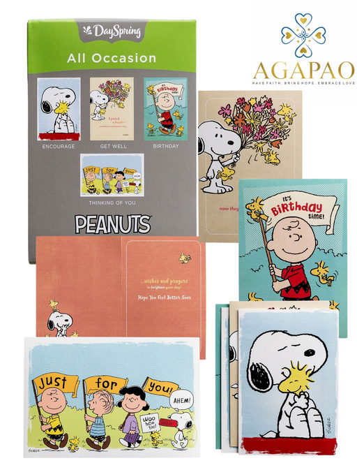 Peanuts - Get Well - 12 Boxed Cards
