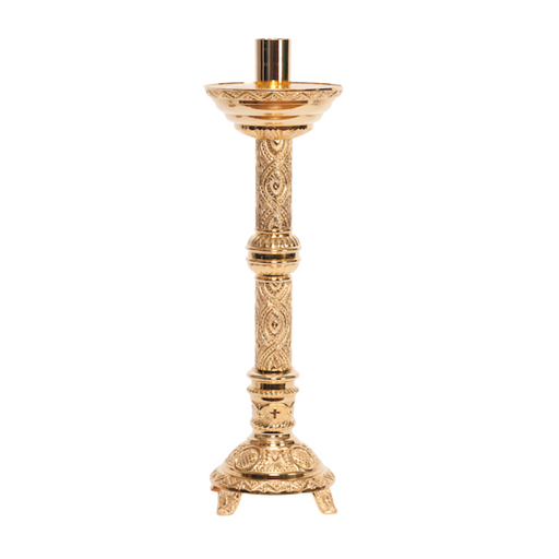 19 Large Altar Size Brass Candlestick With Marble Stems — Agapao