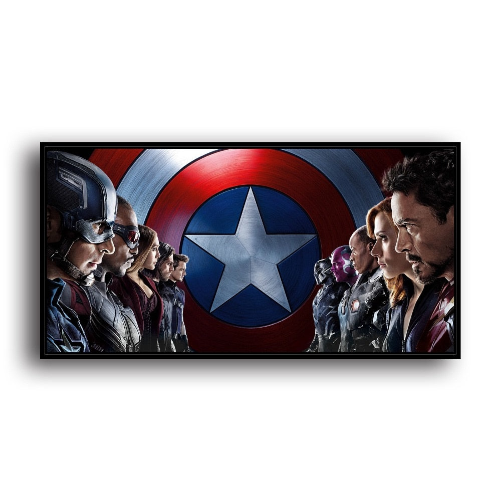 A3945 Captain America Iron Man Avengers Hd Canvas Print Home Decoration Living Room Bedroom Wall Pictures Art Painting