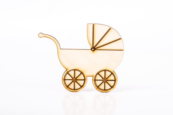 wooden baby carriage