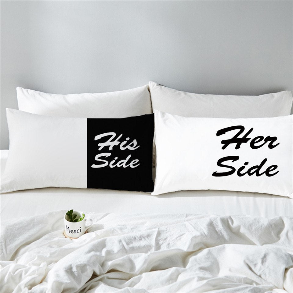 Beddingoutlet Black And White Bed Pillow Case Soft Pillowcase His
