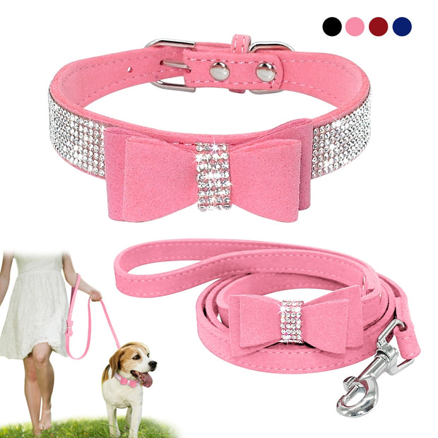 pink rhinestone dog collar