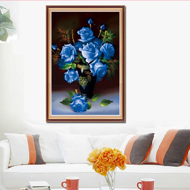 Colorful Rose Flower Diamond Painting Embroidery Beaded Painting Living Room Wall Decor Moasic Full Kit Rhinestone Cross Stitch