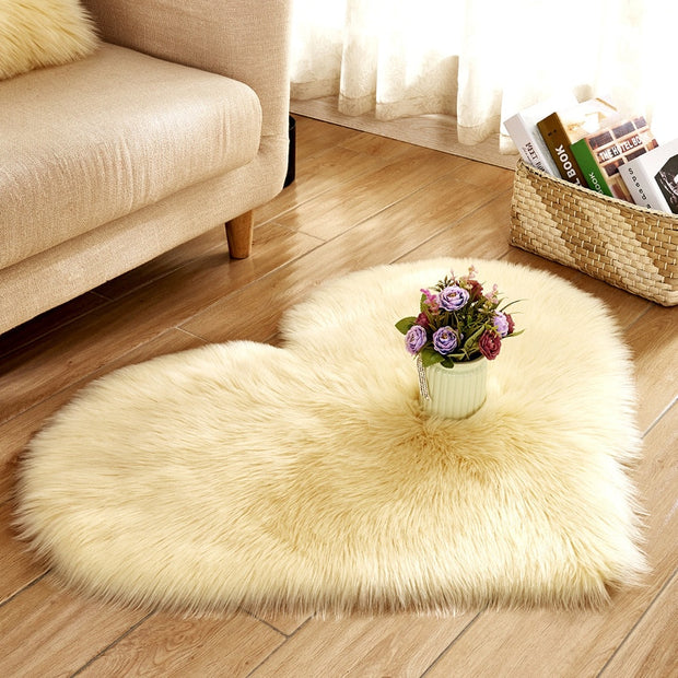 Fur Artificial Sheepskin Hairy Carpet For Living Room Bedroom Rugs Skin Fur Plain Fluffy Area Rugs Washable Bedroom Faux Mat