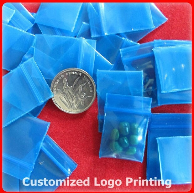 blue ziplock bags