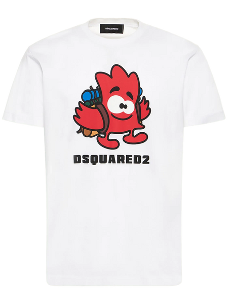 匿名配送☆DSQUARED2☆コットン グラフィティTシャツ ホワイト