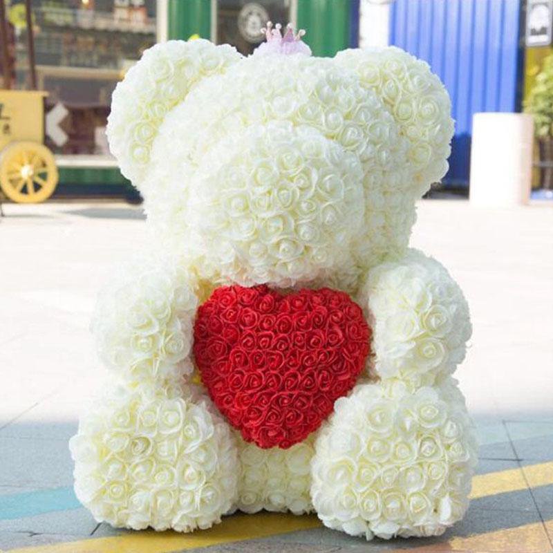 big rose teddy bear