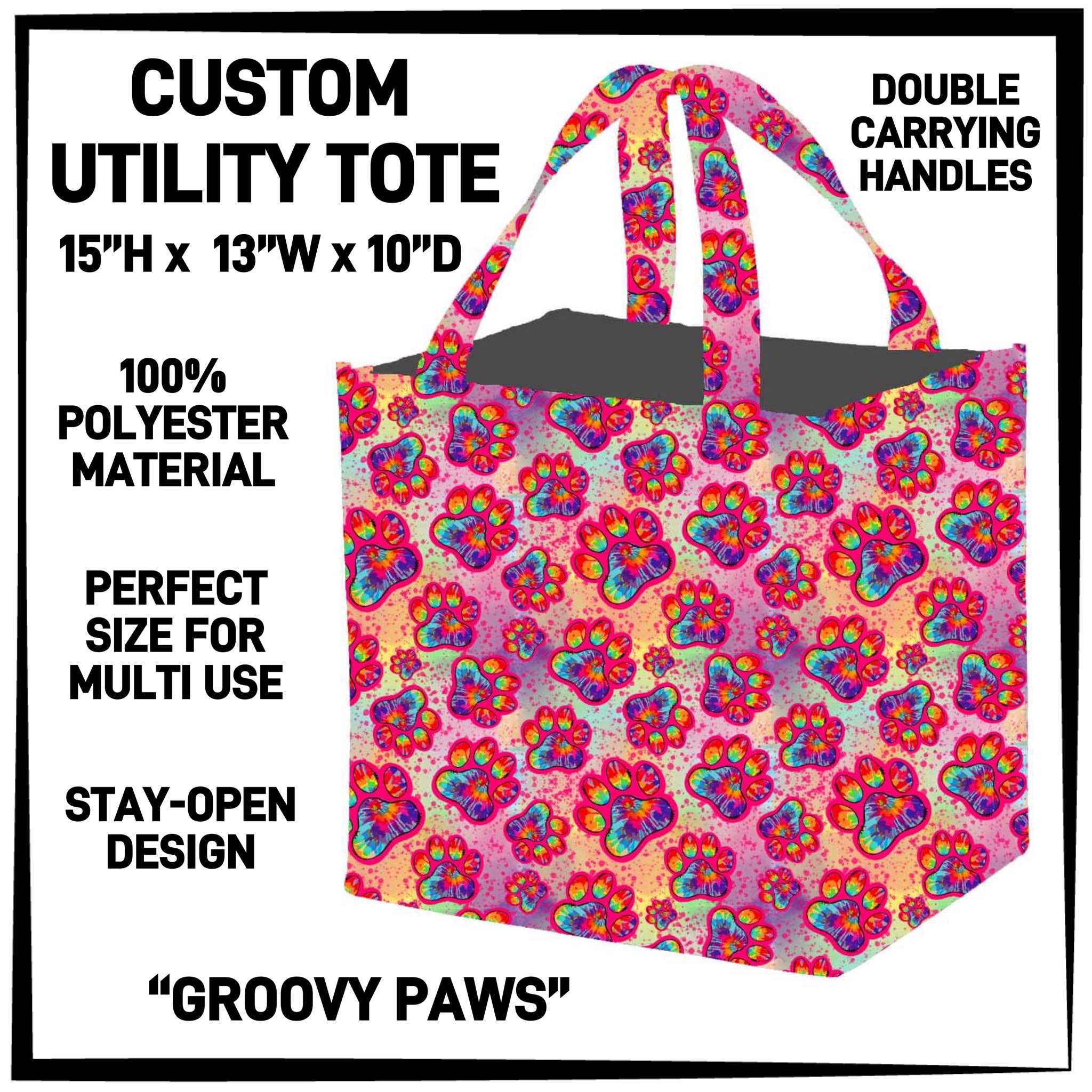 Groovy Paws Utility Square Tote