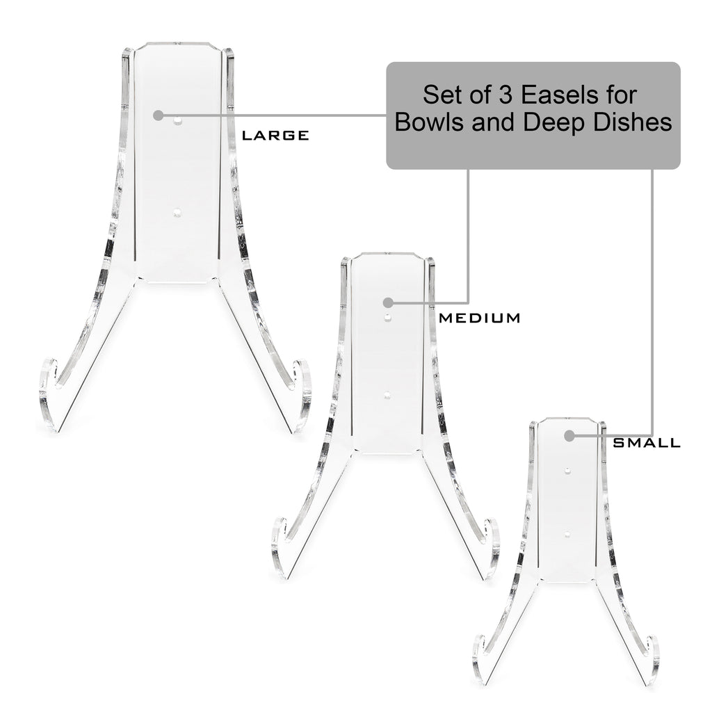 Acrylic Bowl Stand - Deep Easel Display