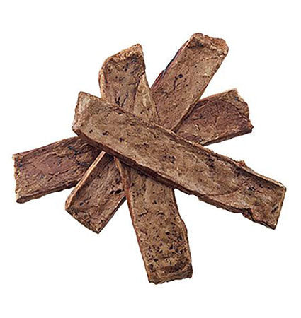 Crumps Beef Lung sticks loose on a white background