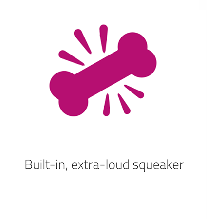 A maroon bone icon with Extra Loud Squeaker displayed below it