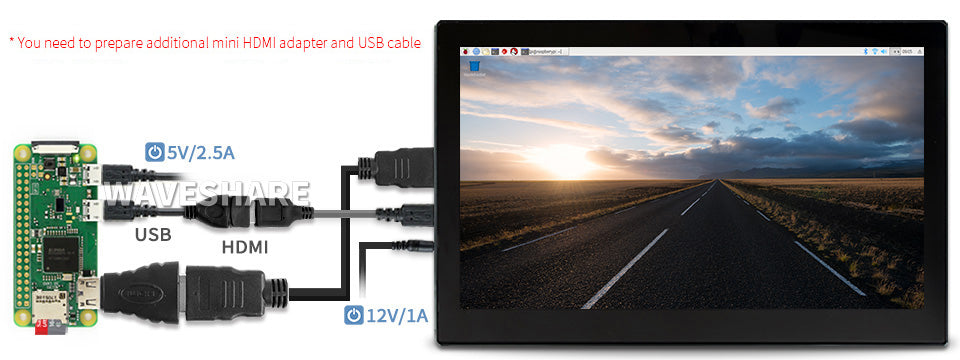 13.3inch HDMI LCD (H) (with case)