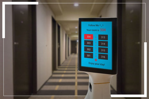 Robots are being deployed in some hotels as part of a contactless check-in experience.