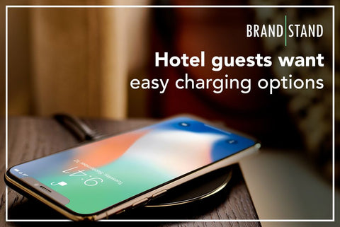 Hotel guests want easy charging options. Give it to them with Brandstand power products.