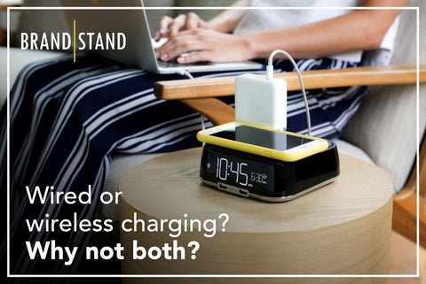 Wired charging or wireless charging? Brandstand gives you both with the CubieTrio.