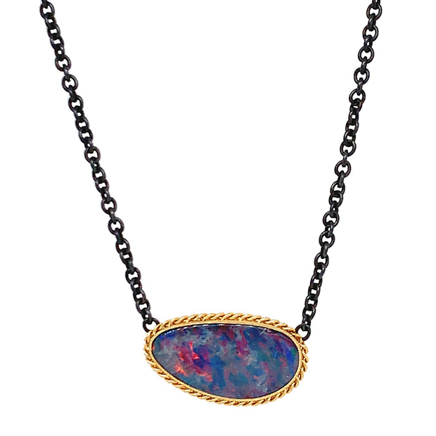 Large Genuine Australian Opal & Diamond Pendant Fine Jewelry Gift 10.7 –  World Class Opal