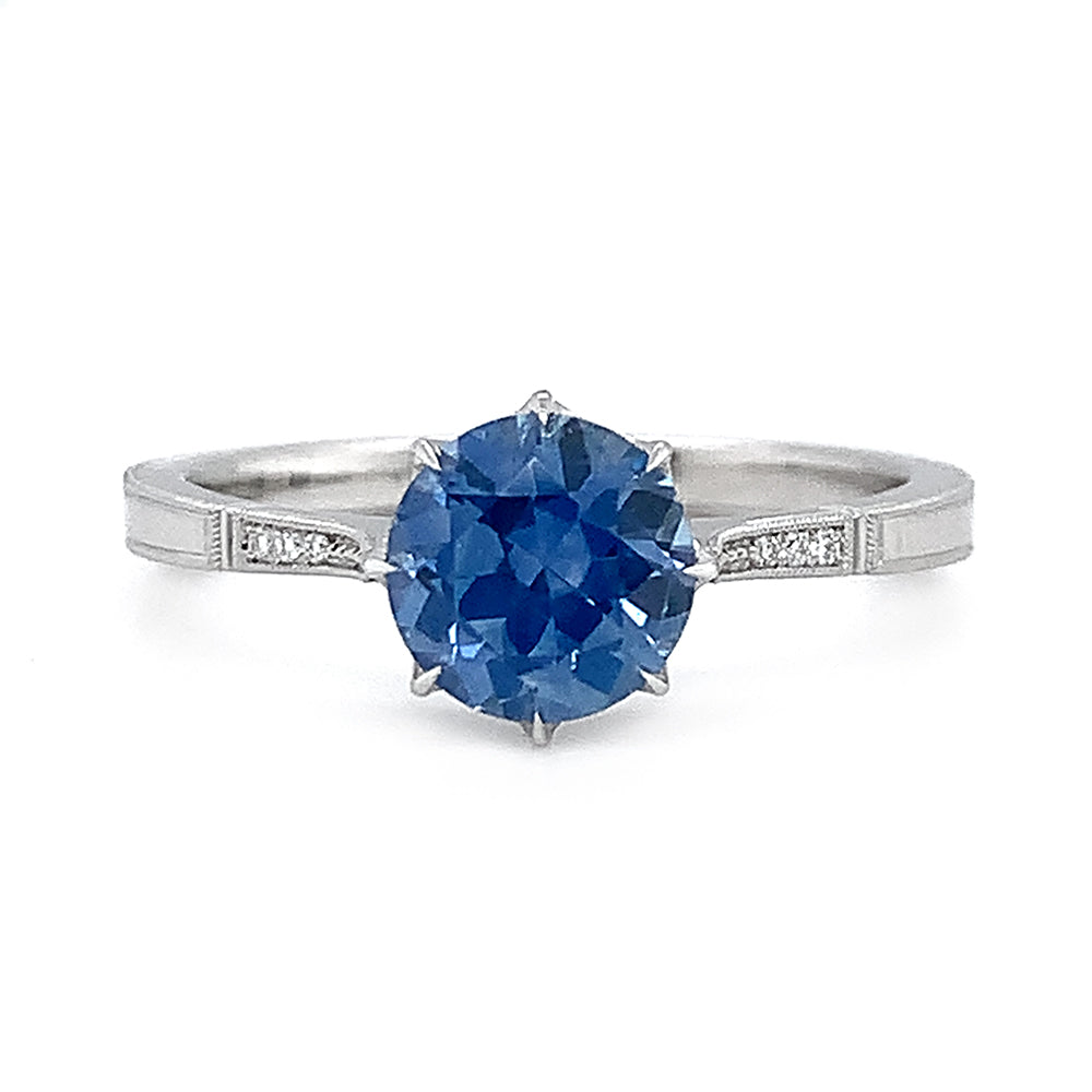 Desi Ring - 1.55 Carat Teal Light Blue Sapphire – Porter Gulch