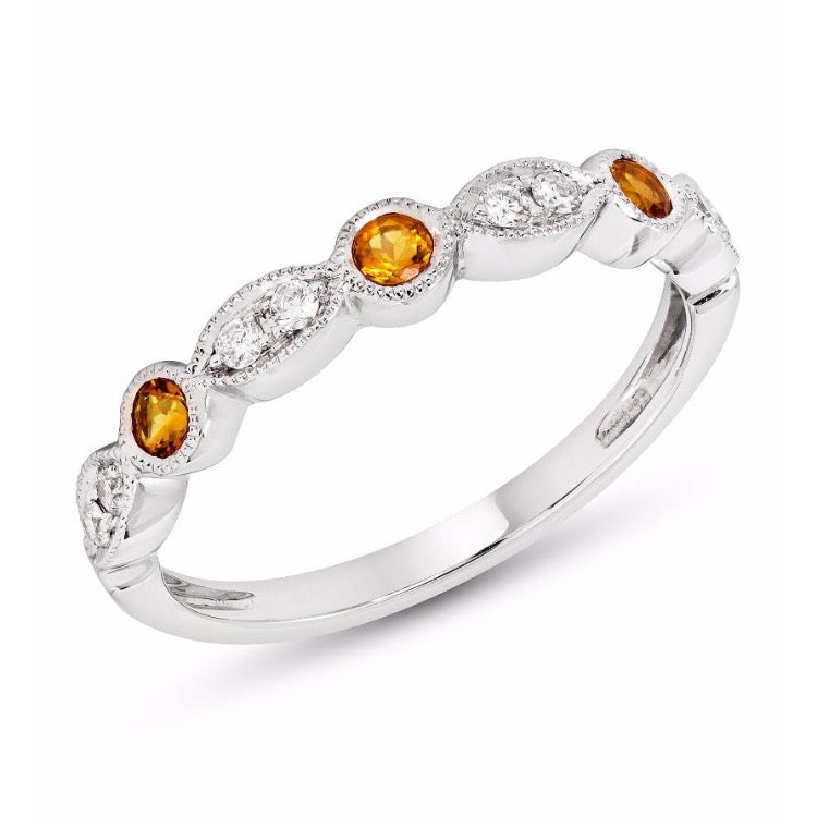 diamond and citrine band