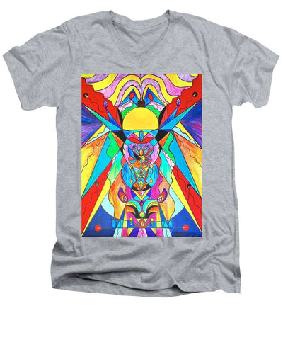 Arcturian Metamorphosis Grid  - Men's V-Neck T-Shirt