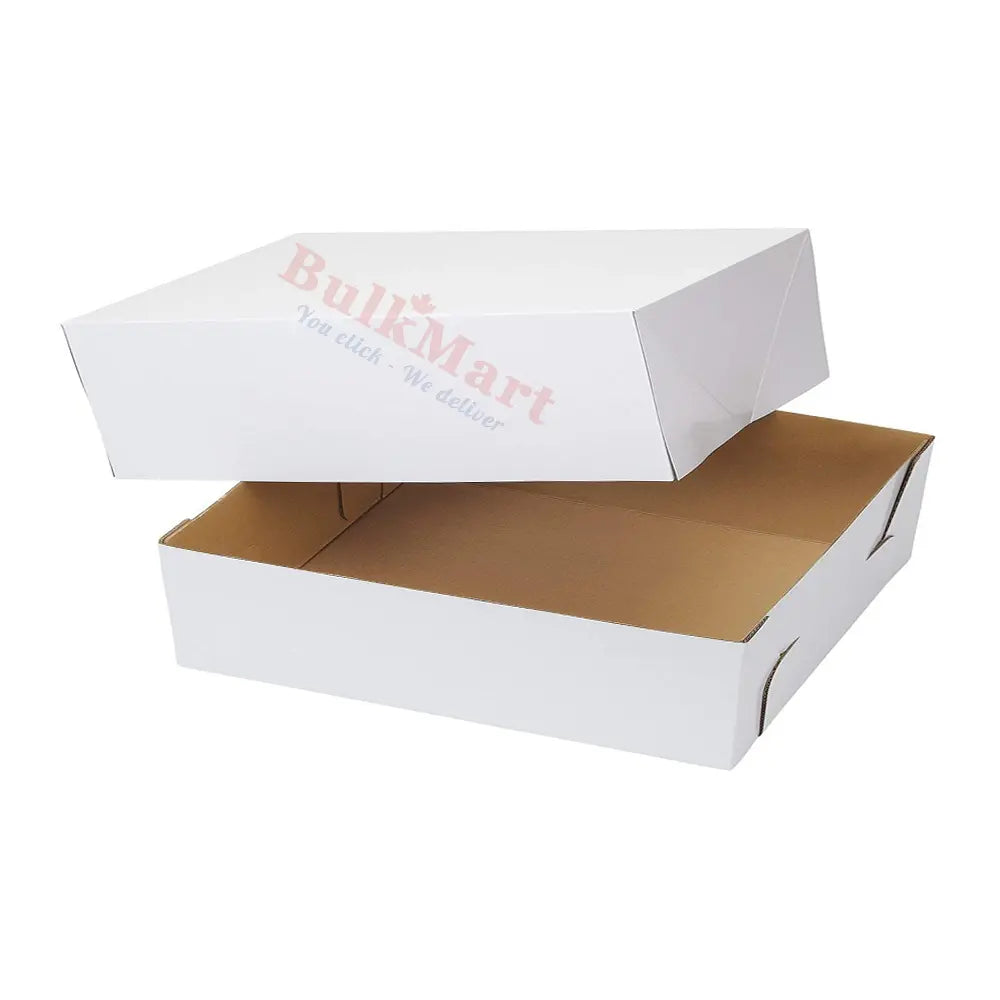 E.B. Box - Cake Box Full Slab 25" x 17" x 5"  White 2 Piece - 25/Pack