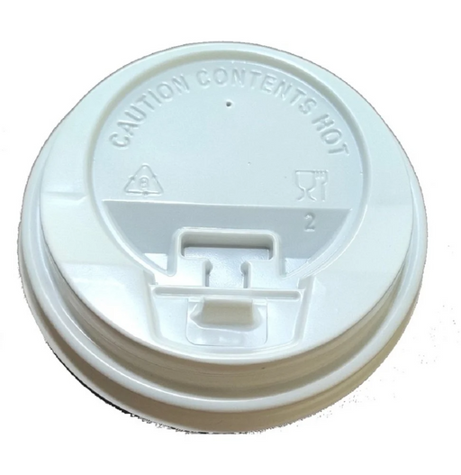 90mm White Dome Hot Cup Latch Lid