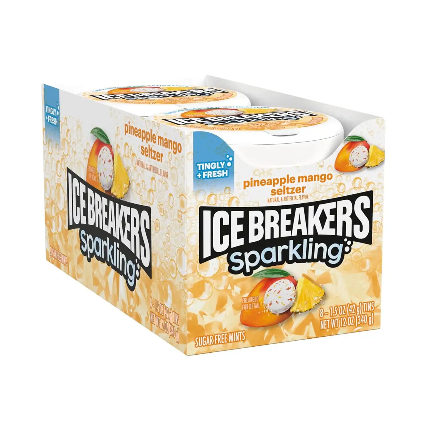 Ice Breakers - Sparkling Pineapple Mango Seltzer Mints - 8 x 42g
