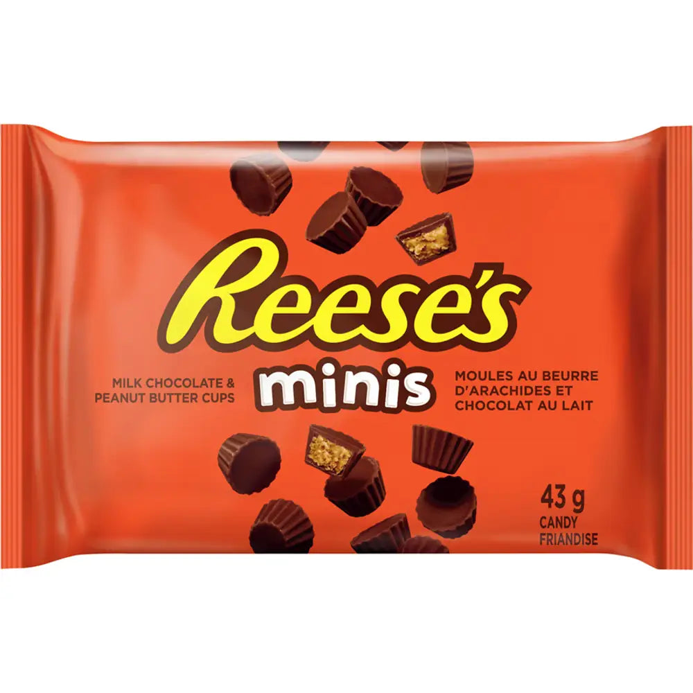 Reese - Minis Milk Chocolate & Peanut Butter Cups Candy - 24 x 43g