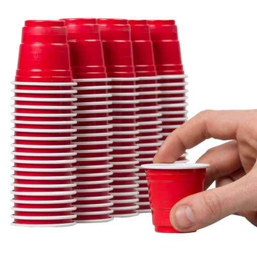 [Case of ] Disposable Party Plastic Cups 12 oz. Red Drinking Cups