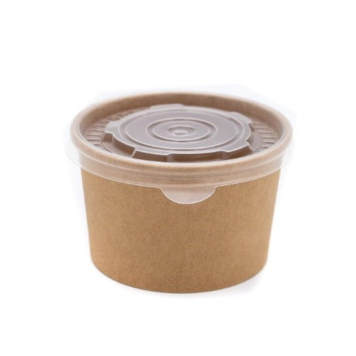 Kraft Soup Containers with Lids, 16 oz Kraft Soup Container with Lid, Brown, Case 250 | Quantity: 250 by Paper Mart