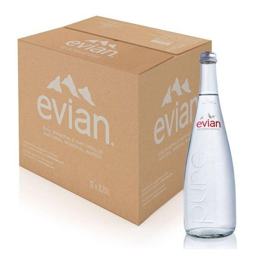 Evian Natural Mineral Water Pure Natural Mineral Water Bottle, 500 ml x 24