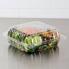 Genpak AD08 8 oz. Clear Hinged Deli Container - 200/Case