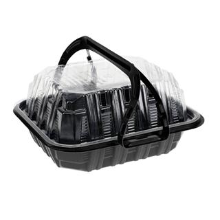 Chicken Roaster with Clear Dome Lid Microwavable - 110 Pack