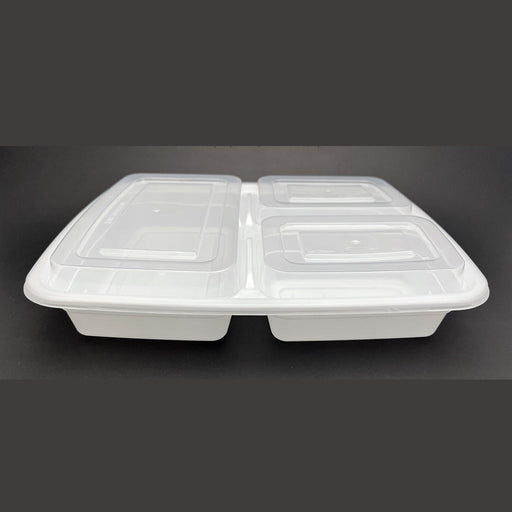 Choice 24 oz. Black Rectangular Microwavable Heavy Weight Container with Lid  8 x 5 1/4 x 2 - 150/Case