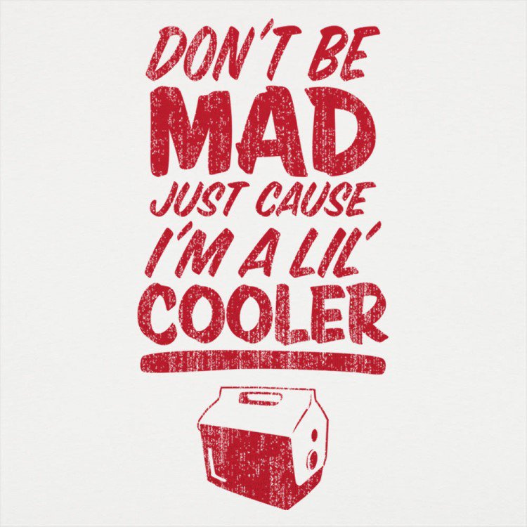 Funny Wordplay | Don't Be Mad Cause I'm A Lil' Cooler T-Shirt (Ladies) (Slim Fit)